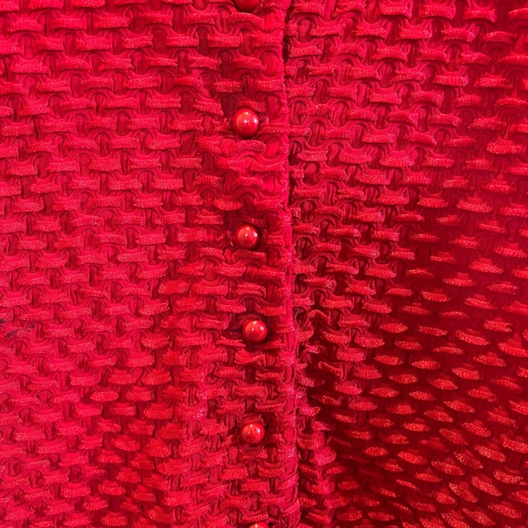 Betsey Johnson textured short sleeve blouse - Picture 2 of 4